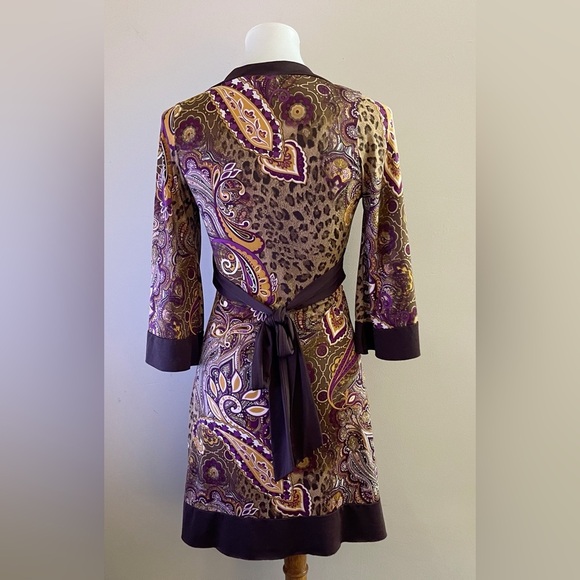 Y2K Vintage Babydoll Body Central Brown Dress Fall Fairy Boho Cutegoth retro - Picture 5 of 5